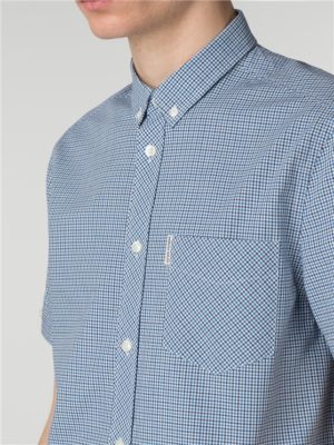 Men's Micro Blue House Gingham Shirt | Ben Sherman | Est 1963 - Medium loving the sales