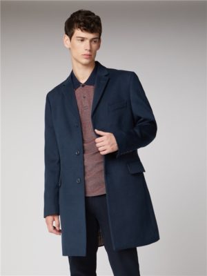 Navy Blue Men's Tailored Fit Coat | Ben Sherman | Est 1963 - 38r loving the sales