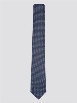Navy Jacquard Textured Silk Tie | Ben Sherman | Est 1963 - One Size loving the sales