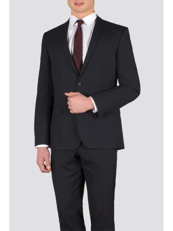 Navy Plain Weave Slim Fit Suit Jacket 36l Navy loving the sales