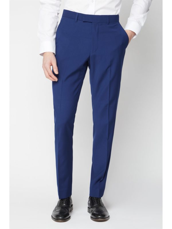 Occasions Blue Plain Tailored Fit Trousers 30r Blue loving the sales