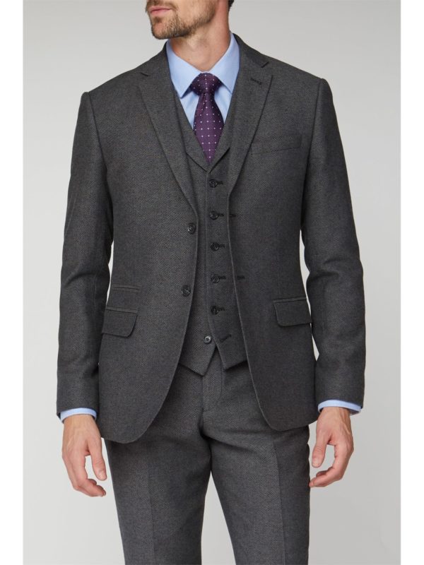 Racing Green Charcoal Honeycomb Texture Tailored Fit Jacket 44r Charcoal loving the sales