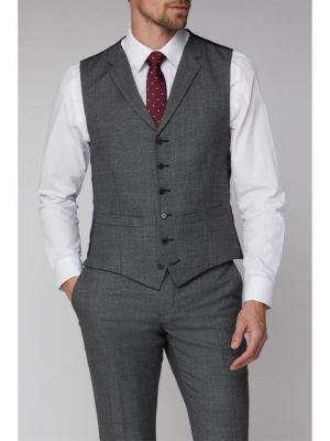 Racing Green Charcoal Texture Tailored Suit Waistcoat 40r Charcoal loving the sales