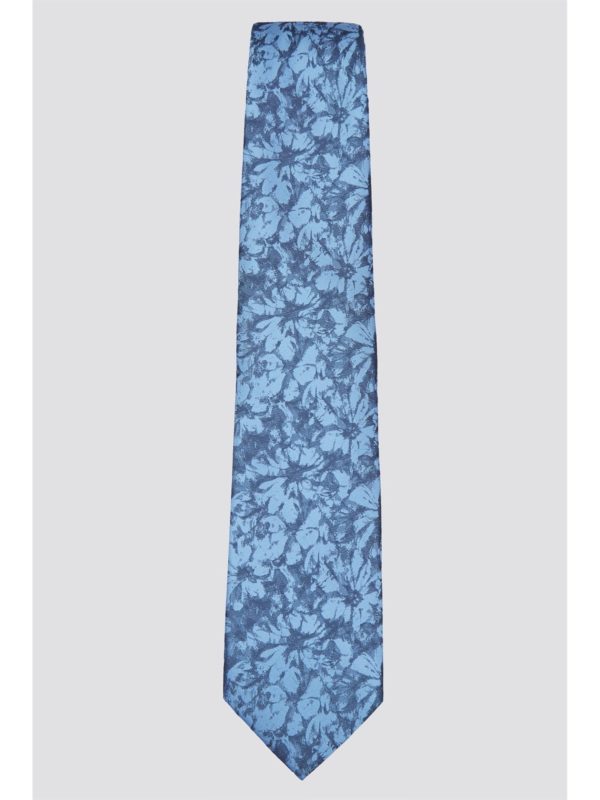Scott  Taylor Blue Painted Floral Tie 0 Blue loving the sales