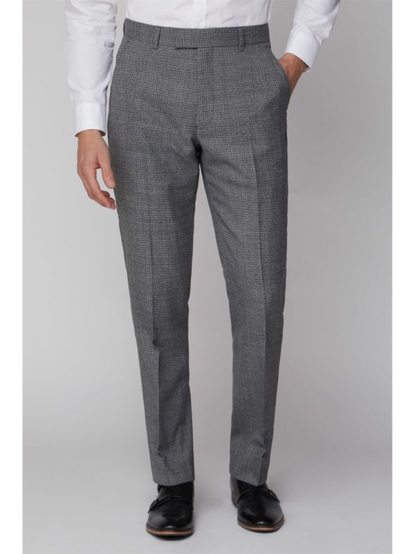 Scott  Taylor Grey Grid Regular Fit Trouser 36r Grey loving the sales