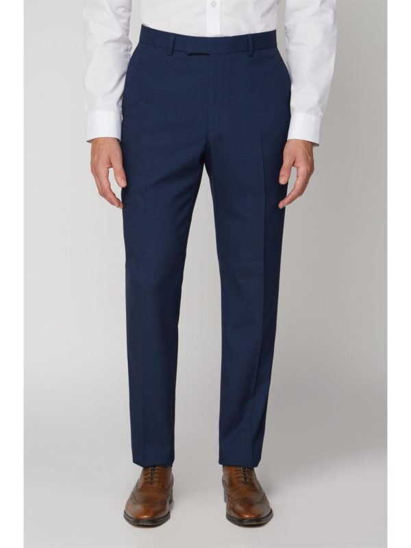 Scott  Taylor Navy Texture Regular Fit Suit Trousers 50r Navy loving the sales