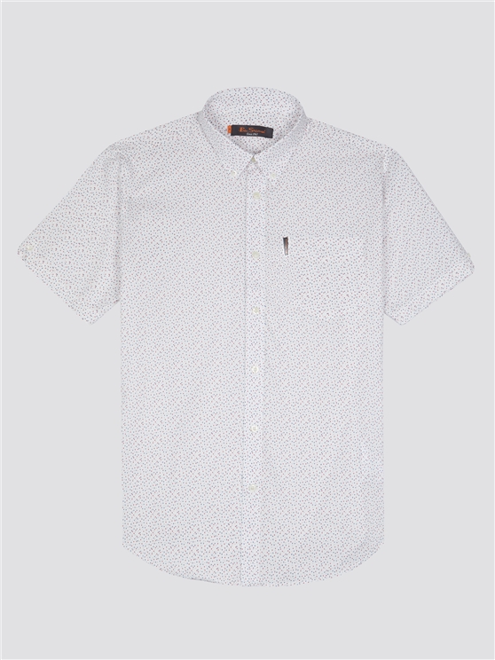 Short Sleeve Dash Print Shirt White | Ben Sherman - Medium loving the sales