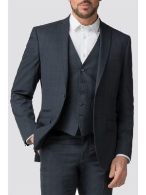 The Collection Deep Blue Check Tailored Fit Jacket 40l Navy loving the sales