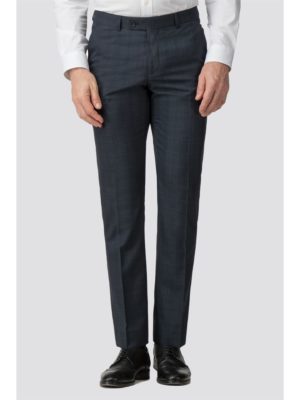 The Collection Deep Blue Check Tailored Fit Trouser 32r Navy loving the sales