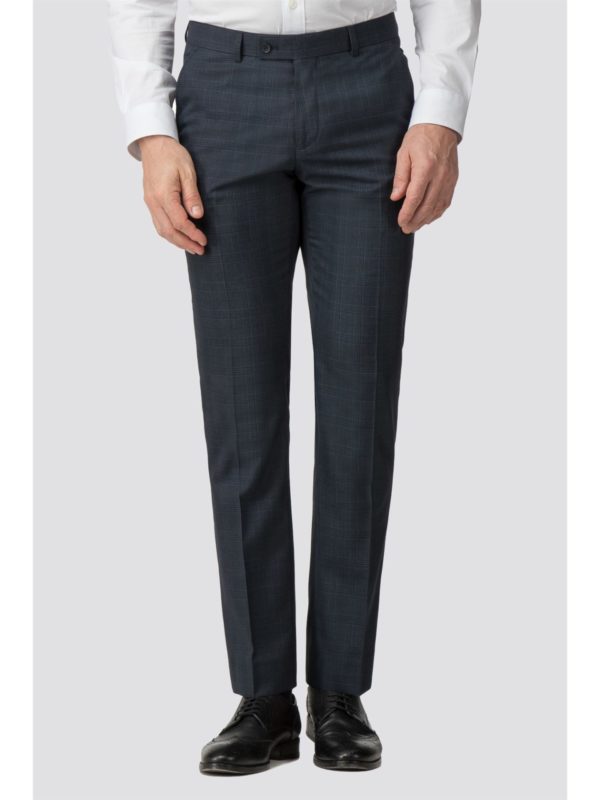 The Collection Deep Blue Check Tailored Fit Trouser 32r Navy loving the sales