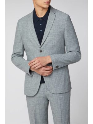 Ben Sherman Light Grey Broken Check Suit Jacket 36l Light Grey loving the sales