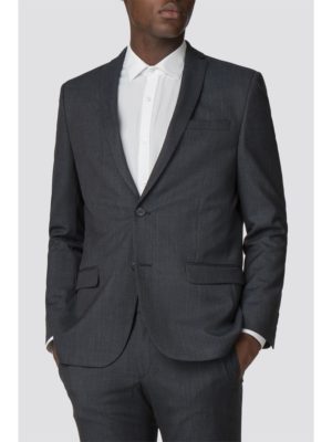 Blue Grey Semi Plain Slim Fit Suit Jacket 36r Blue loving the sales