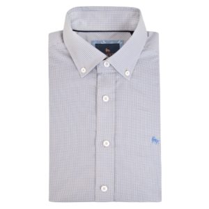 Magee 1866 Blue Rarooey Micro Check Classic Fit Shirt loving the sales