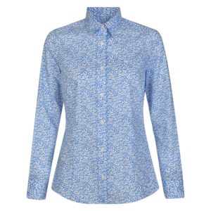 Magee 1866 Blue & White Tracy Floral Leaf Liberty Print Tailored Fit Shirt loving the sales