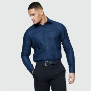 Magee 1866 Indigo Linen Dunross Tailored Fit Shirt loving the sales