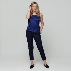 Magee 1866 Navy Sandy Cropped Tailored Fit Trousers loving the sales