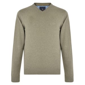 Magee 1866 Taupe Carn Cotton V Neck Jumper loving the sales
