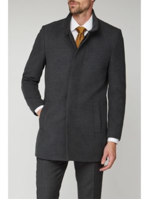 Scott  Taylor Charcoal Funnel Neck Coat 50r Charcoal loving the sales