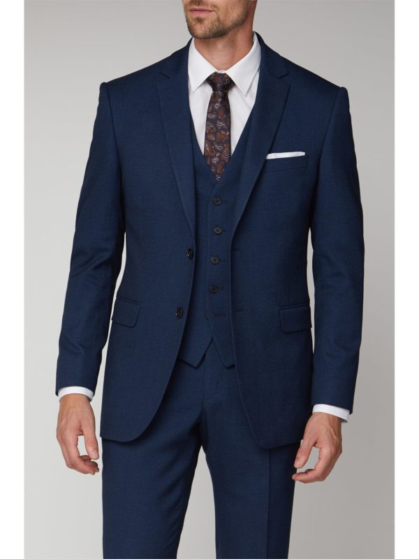 Scott  Taylor Navy Texture Regular Fit Suit Jacket 48r Navy loving the sales