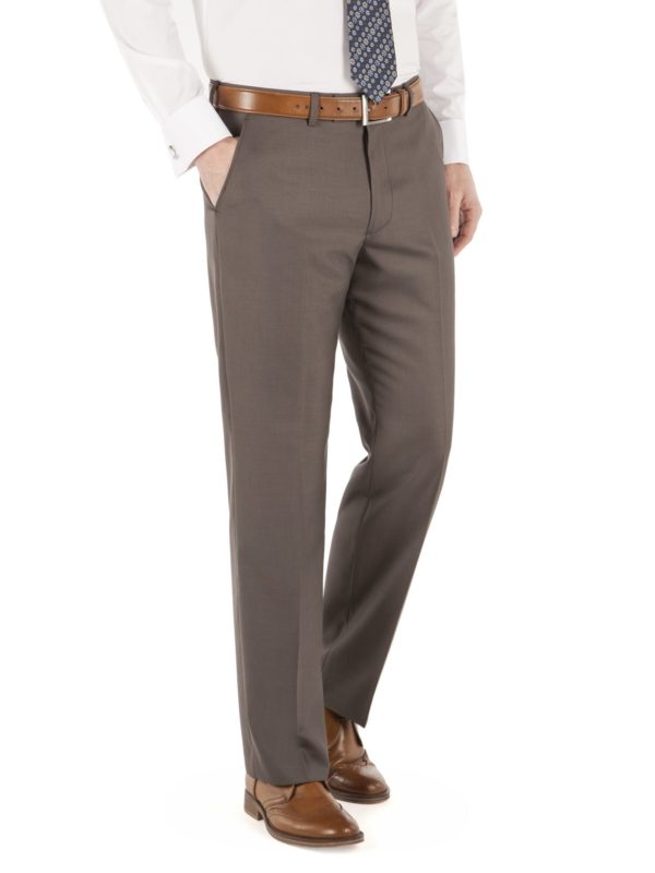 Scott  Taylor Taupe Panama Regular Fit Suit Trouser 40l Taupe loving the sales