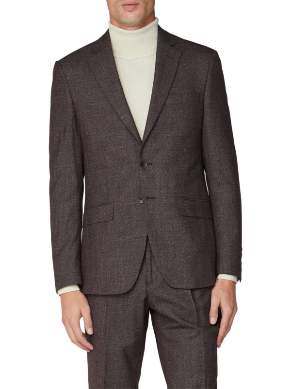 Stvdio Burgundy Textured Ivy League Suit Jacket 36s Burgundy loving the sales