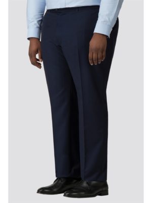 The Collection Blue Semi Plain Big And Tall Trousers 42l Blue loving the sales