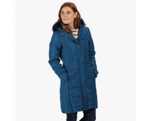 Women's Fermina Ii Long Length Quilted Puffer Parka Jacket Blue Opal loving the sales