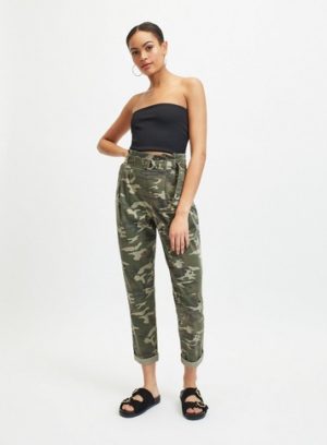 Womens Khaki Camouflage Utility Trousers