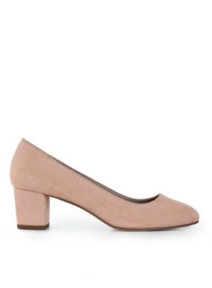 Womens Pink Round Toe Court Shoes