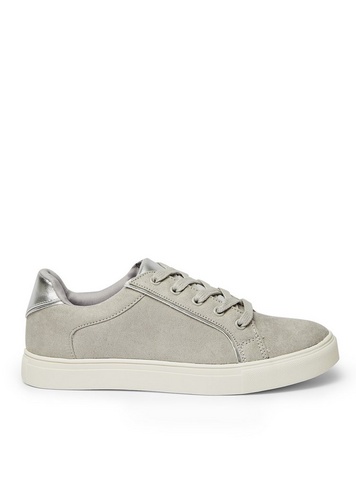 Womens Tanya Grey Lace Up Trainers