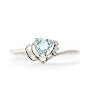 Aquamarine & Diamond Passion Ring In Sterling Silver loving the sales