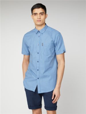 Blue Short Sleeve Gingham Shirt | Ben Sherman | Est 1963 - Medium loving the sales