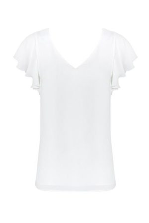 Ivory Frill Sleeve Top