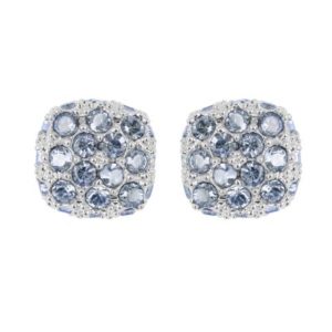 Ladies Adore Silver Plated Pave Cushion Earrings loving the sales