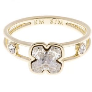 Ladies Karen Millen Gold Plated Art Glass Flower Ring Size Ml loving the sales