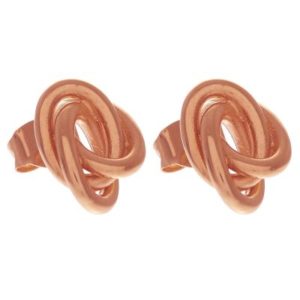 Ladies Olivia Burton Rose Gold Plated Sterling Silver Forget Me Knot Knotted Stud Earrings loving the sales