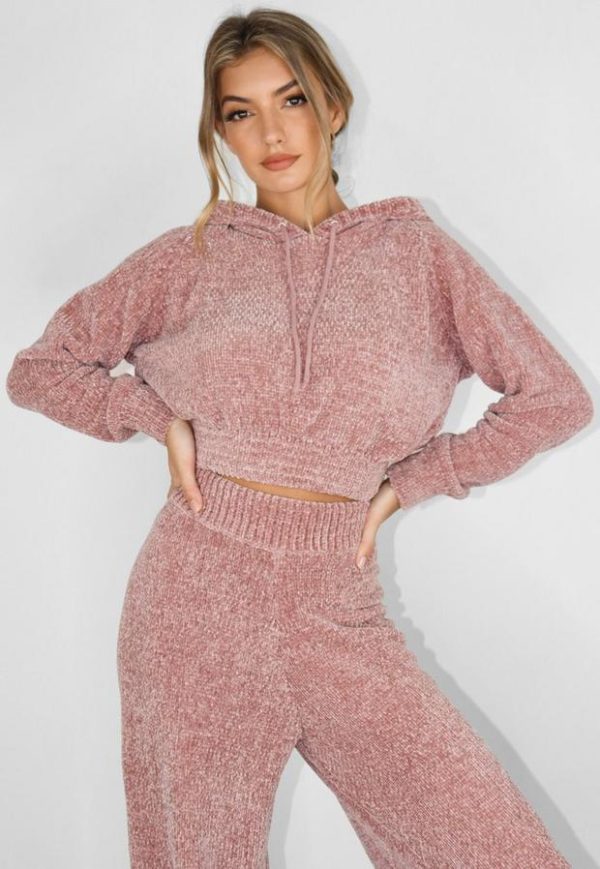 Lilac Chenille Cropped Hoodie loving the sales