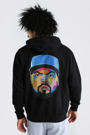 Mens Black Ice Cube Back Print License Hoodie loving the sales