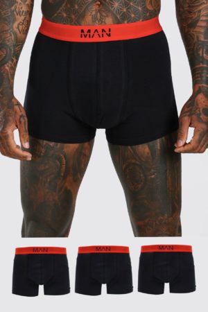 Mens Black Man Dash 3pk Boxer With Contrast Waistband loving the sales