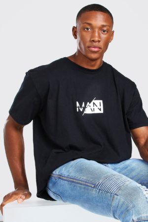 Mens Black Original Man Half And Half Logo T-Shirt loving the sales