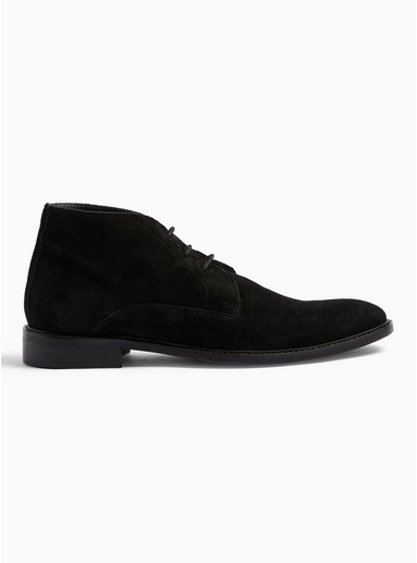 Mens Black Real Suede Chukka Boots