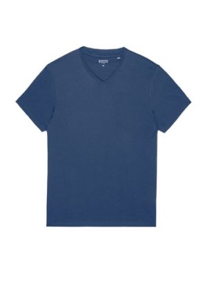Mens Burton Denim Blue Marl V-Neck T-Shirt