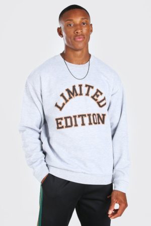 Mens Grey Limited Edition Varsity Print Sweatshirt loving the sales