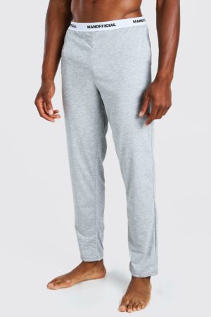 Mens Grey Man Official Jacquard Waistband Lounge Pant loving the sales