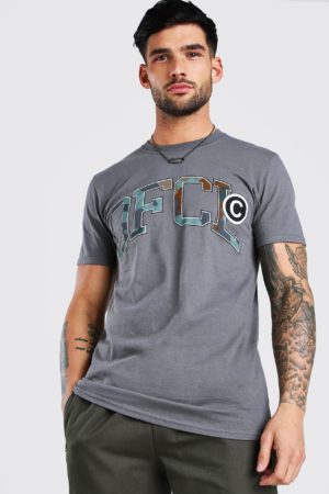 Mens Grey Official Man Camo Graphic Back Print T-Shirt loving the sales