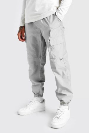 Mens Grey Shell Cargo Trouser With 3d Pockets loving the sales