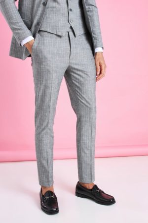 Mens Grey Super Skinny Stripe Suit Trouser loving the sales