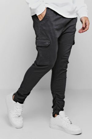 Mens Grey Tapered Fit Cargo Trouser loving the sales