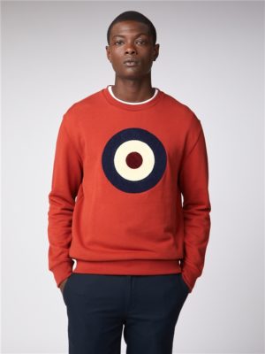 Mens Orange Target Sweatshirt | Mod Jumper | Ben Sherman Est 196 - Large loving the sales