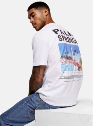 Mens Palm Springs T-Shirt In White